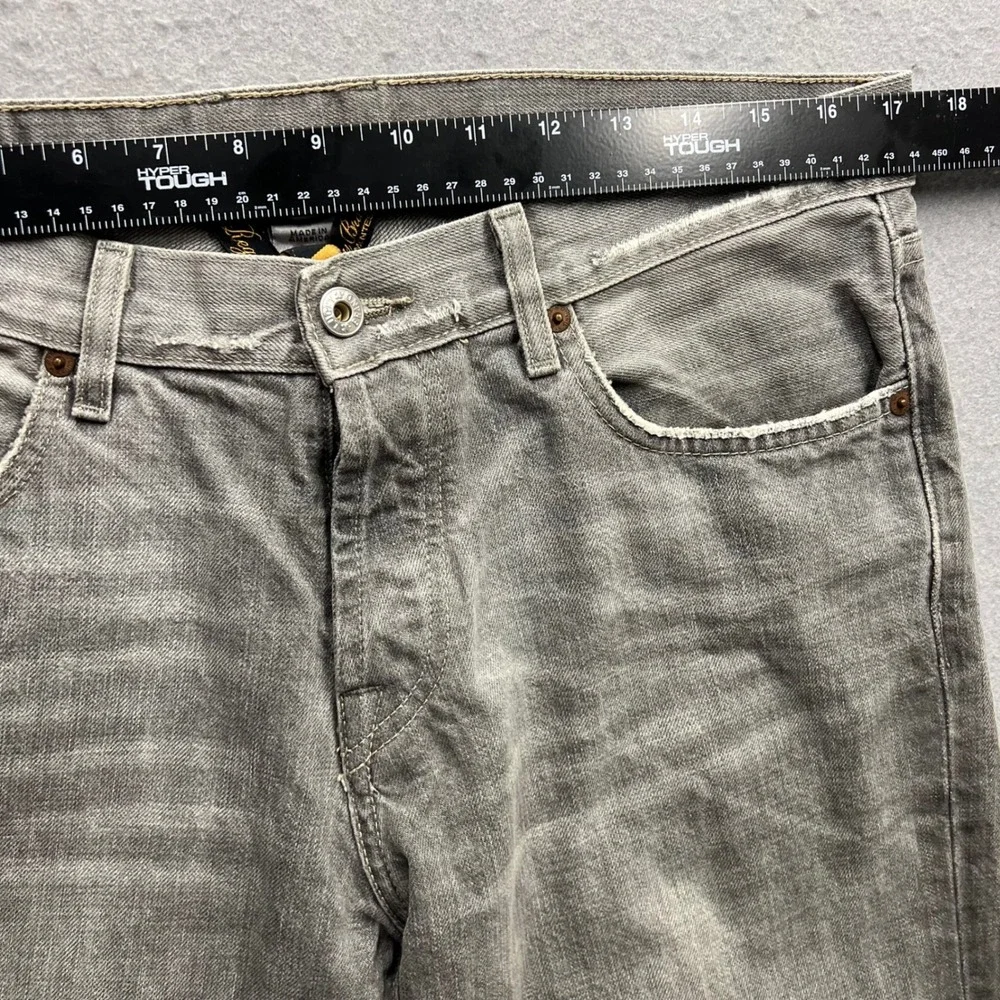 Vintage Lucky Brand Slim Bootleg Jeans Mens 33 Gray Denim Made in USA 1462